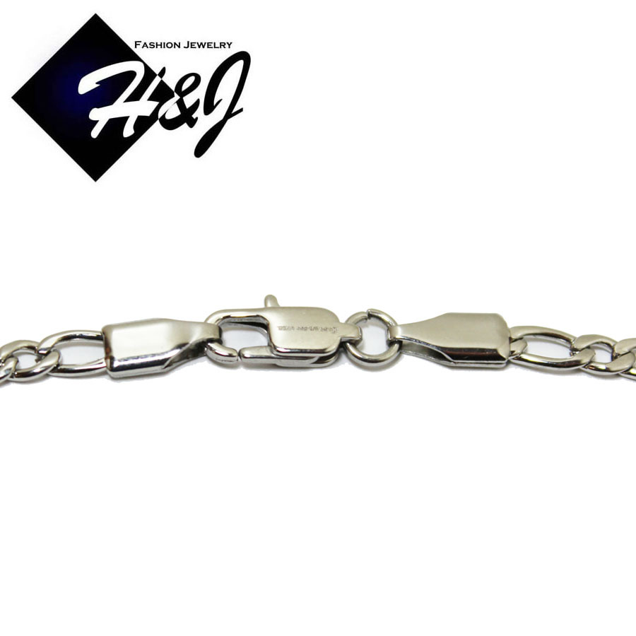 20″Men’s Women’s Stainless Steel 3mm Silver Figaro Link Chain Necklace*10grams