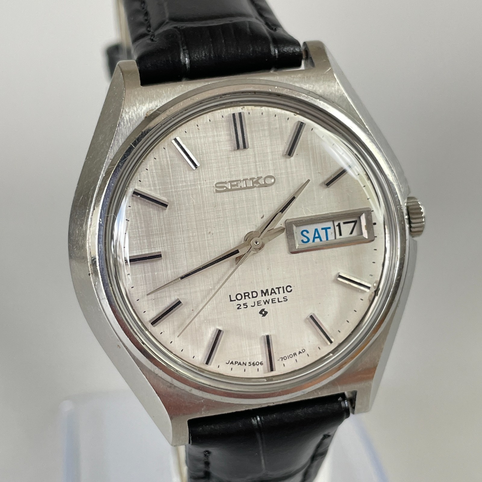 SEIKO LORD MATIC 5606-7010 [US Stock] Vintage 1968 Day Date AT Mens Watch N.Mint
