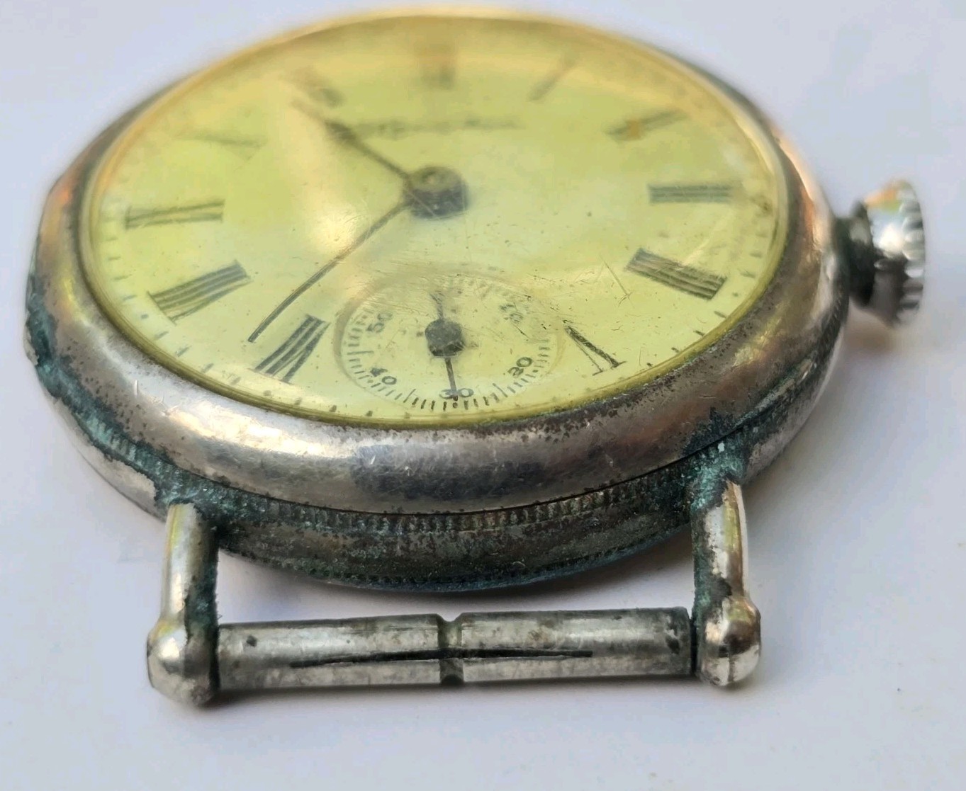 Hampden Wrist Watch WW 1 Trench Silver Tone Parts/Repair – 30mm – 15mm Lug