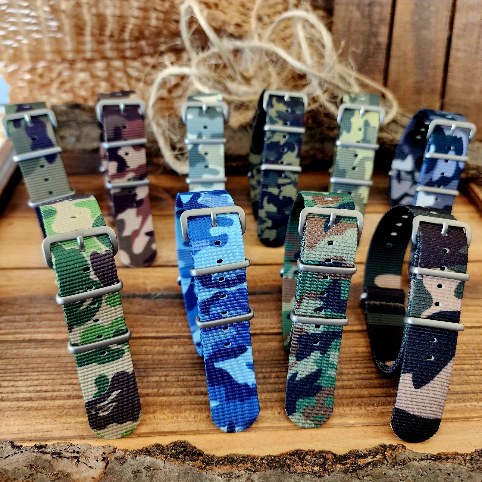 NATO G10 CAMO Ballistic nylon Military strap MoD Spec Army Navy Marine watchband