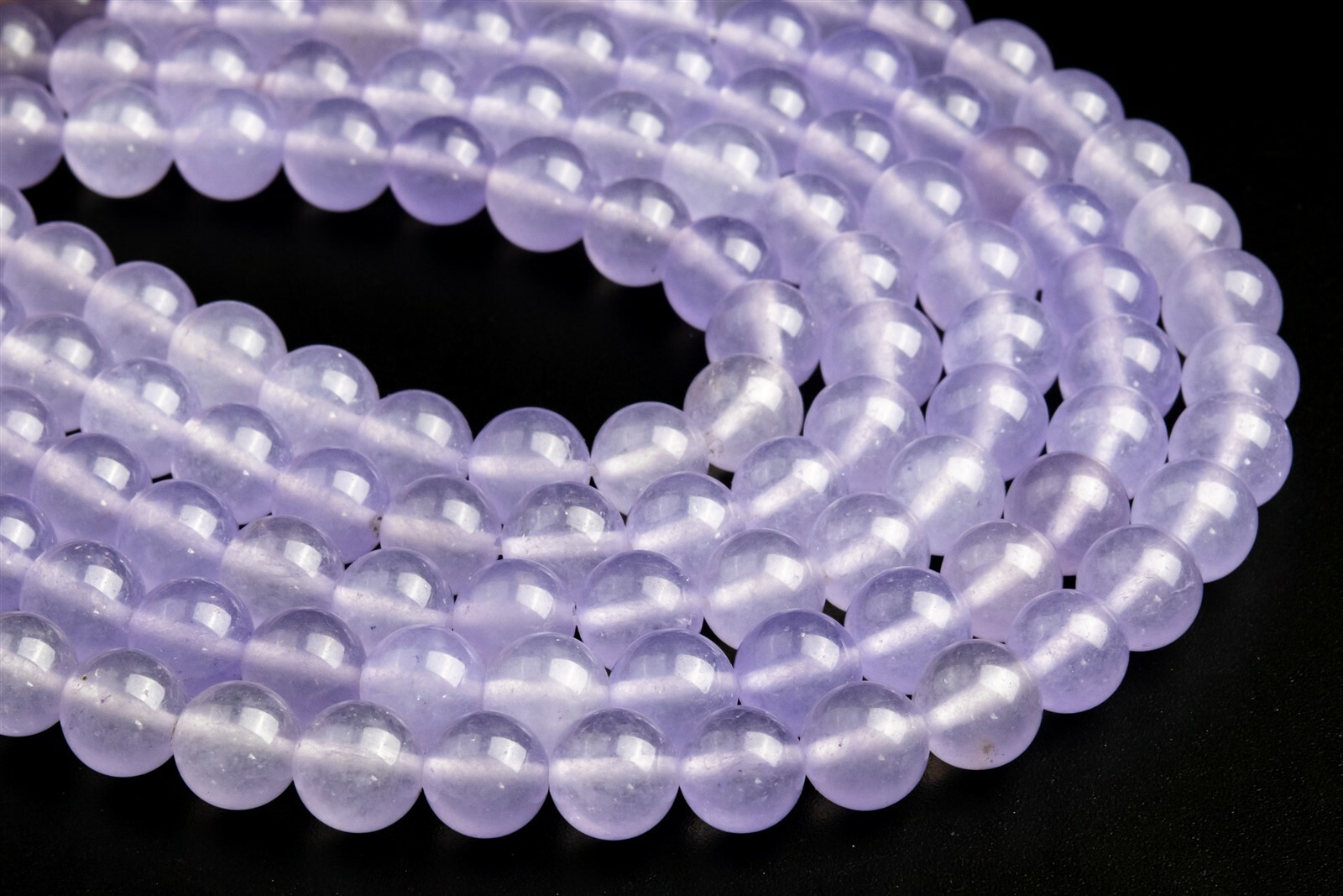 10MM Faint Purple Jade Beads Grade AA Round Loose Beads