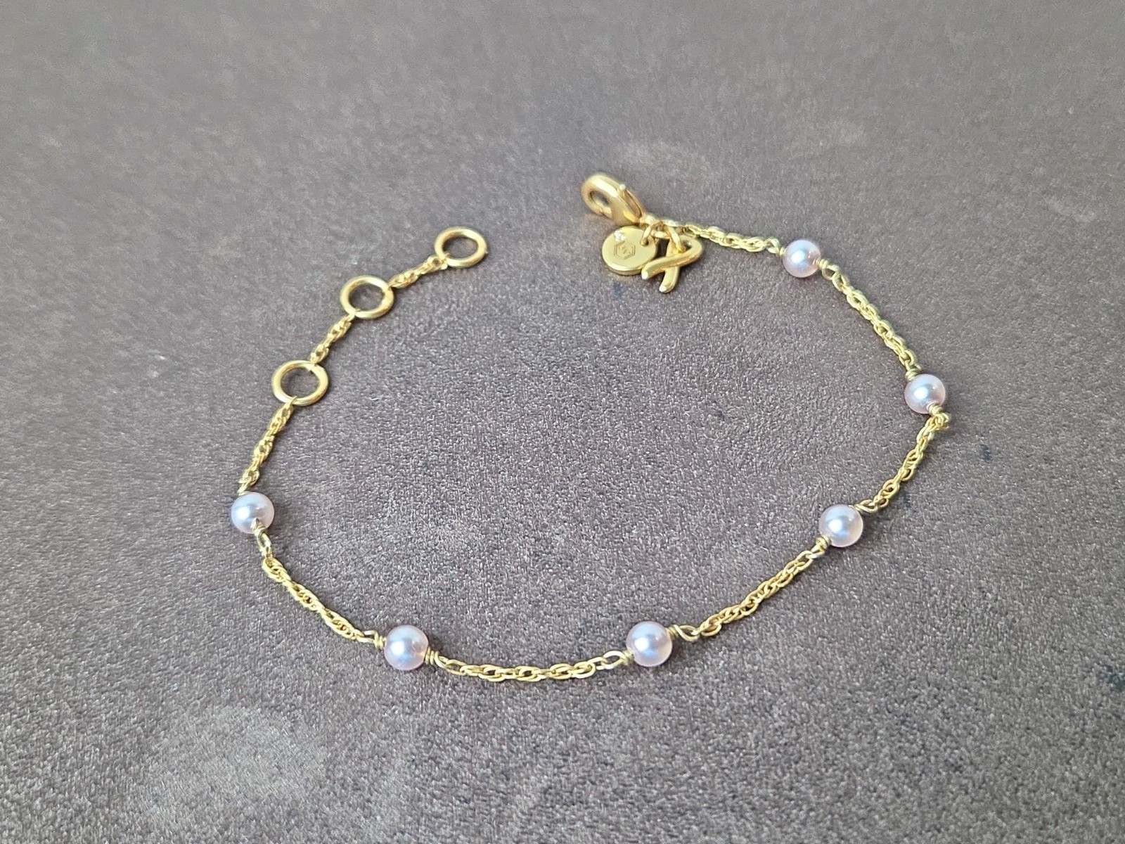 JULIE VOS GOLD PLATED PEARL BRACELET
