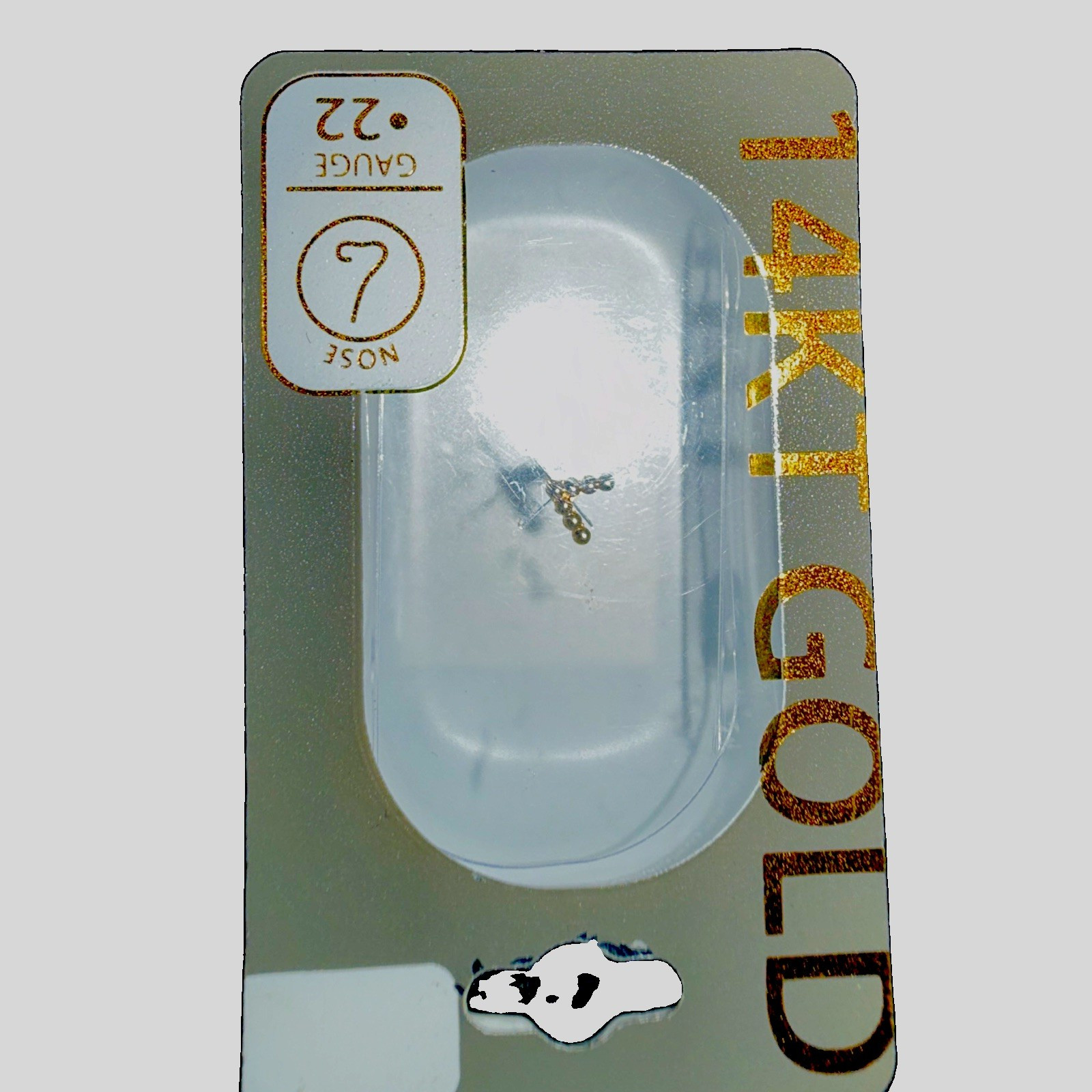 14K Yellow Gold 22g Nose Stud, Nickel-Free Unisex Adults Body Jewelry