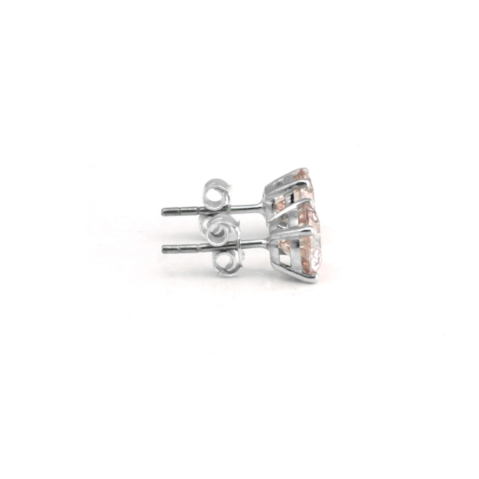 2.40 Ct Light Pink Lab Grown Diamond Stud Earrings VS1 925 Sterling Silver Women