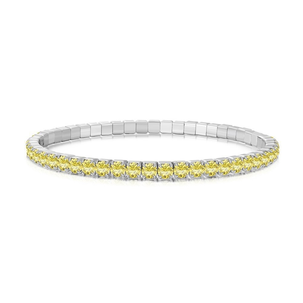 3mm Tennis Bracelet Multicolored 5A Cubic Zirconia S925 Silver for Women Jewelry