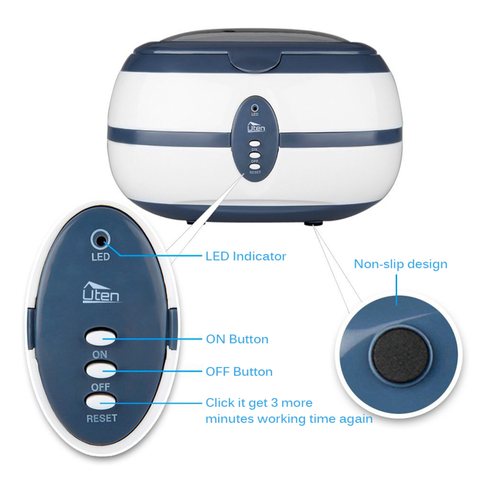 Ultrasonic Cleaner Jewelry Watch Glasses Coin Cleaning Machine Stainless Steel