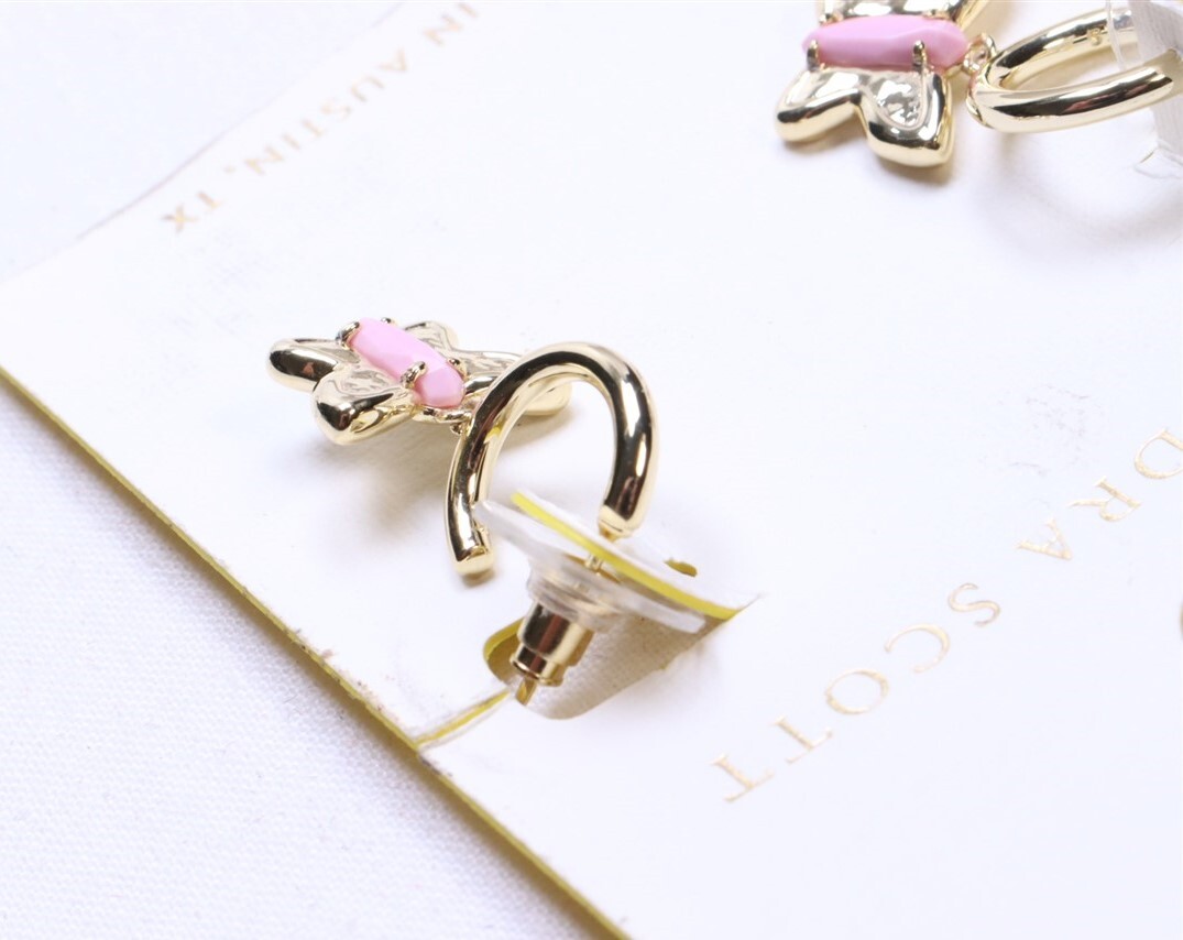 Kendra Scott Sadie Magnesite 14K Gold Over Brass Huggie Hoop Earrings – Lavender
