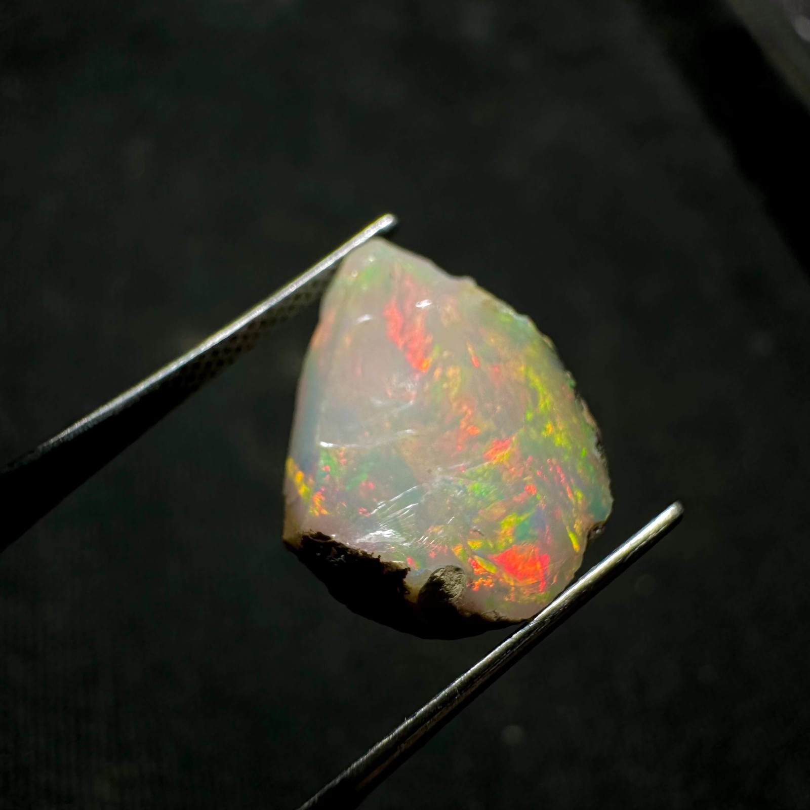 6.45 CTS Natural Ethiopian Opal Rough, Multi Fire Opal Gemstone, Welo Opal Raw.