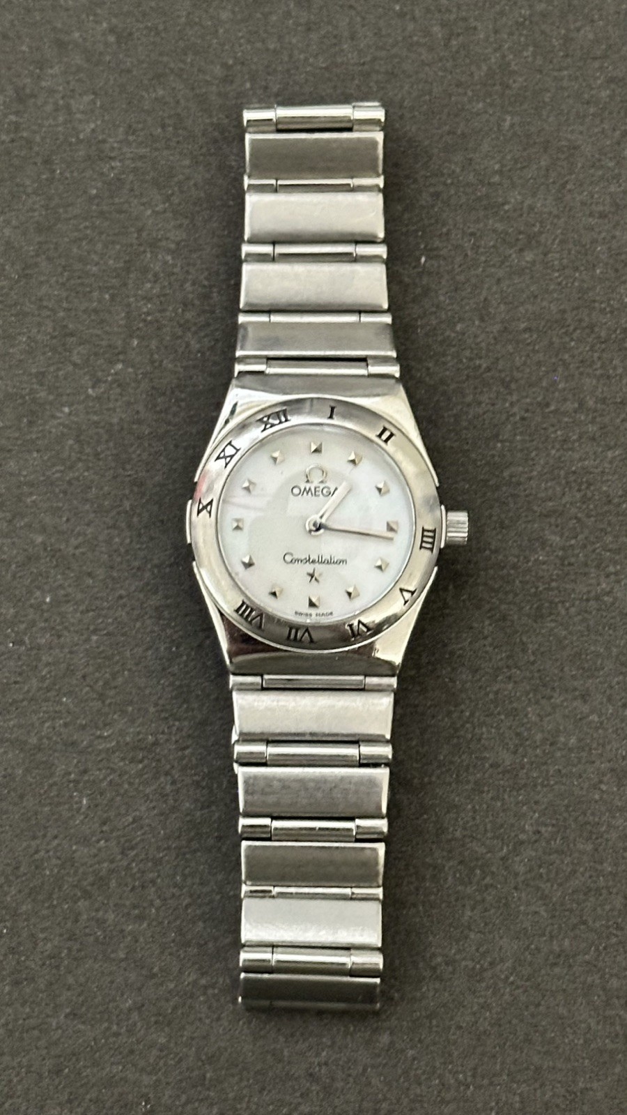 Omega Constellation 22.5mm Quartz Women’s Stainless Steel Watch White Dial