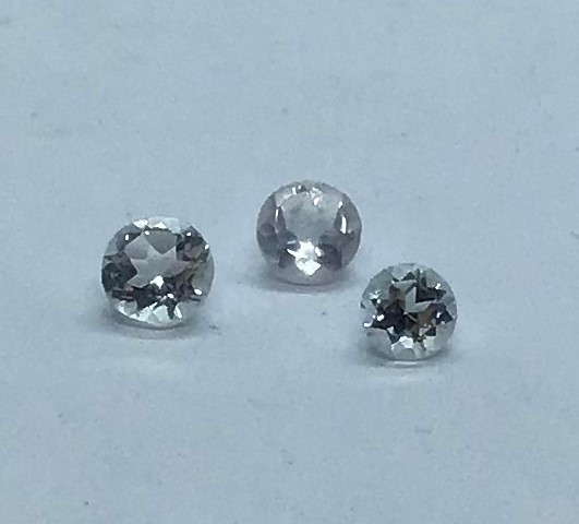Round Cut Loose Gemstone AAA Natural White Topaz Faceted For Assorted Jewelry