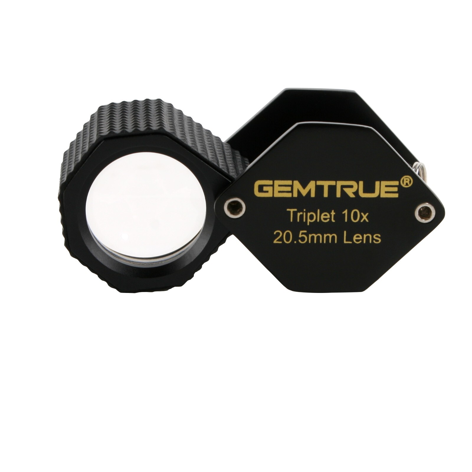 GemTrue Jewelry Loupe Diamond Loupe 20.5mm 10x Triplet Loupe with Rubber-grip