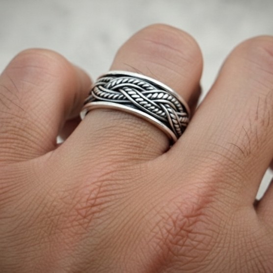 Beautiful 925 Sterling Silver Spinner Ring Handmade Jewelry Gift For her B-13