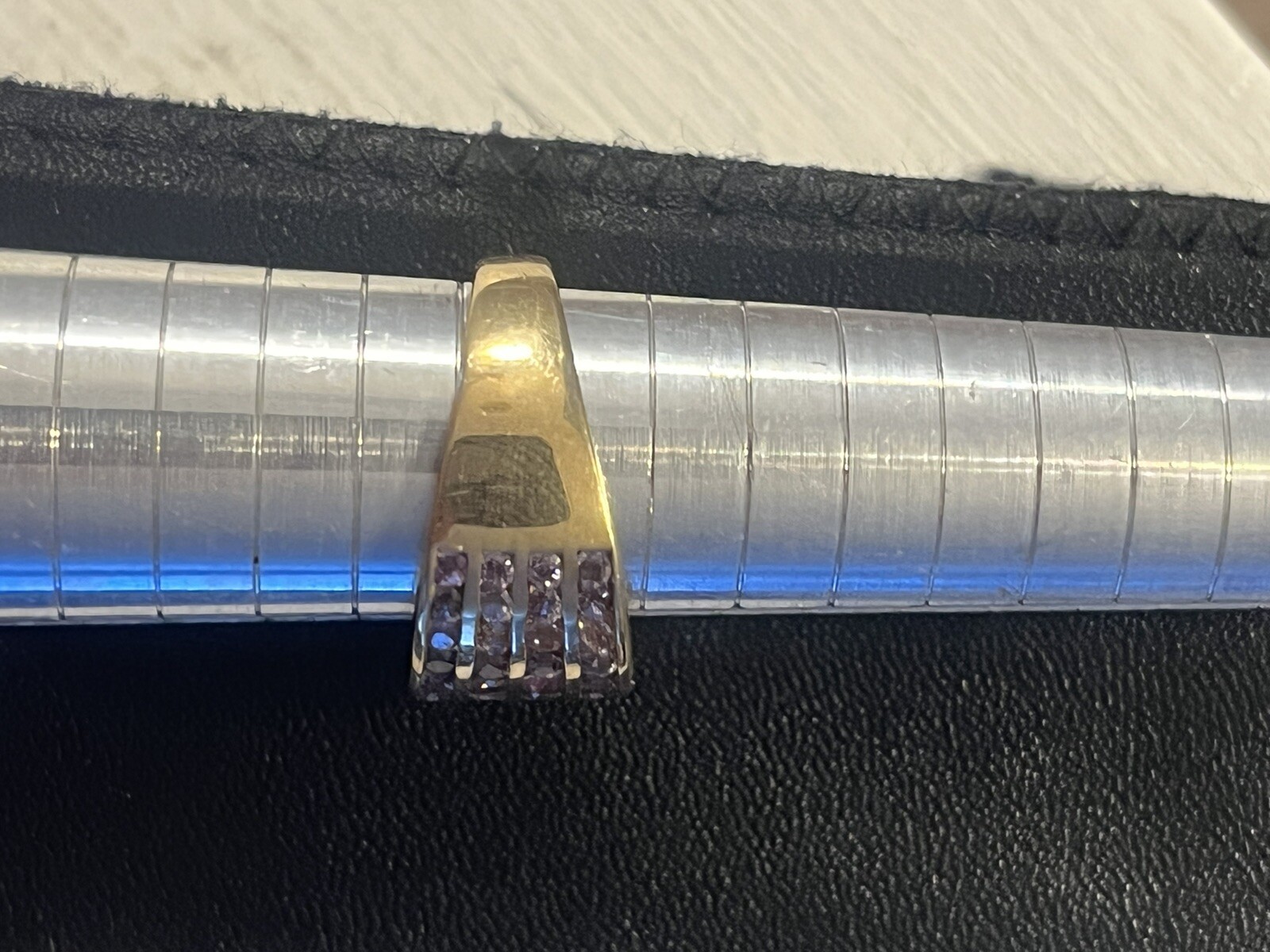 14K Solid Yellow Gold 4 Row Amethyst Cluster Ring WOW Size 7.75 5.59 Grams!