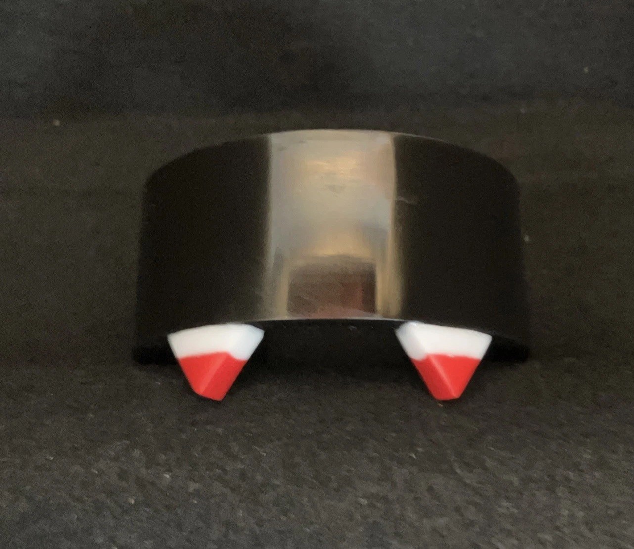 Bloody Vampire Fangs Cuff Bracelet, Black, MiaChavi Geekery