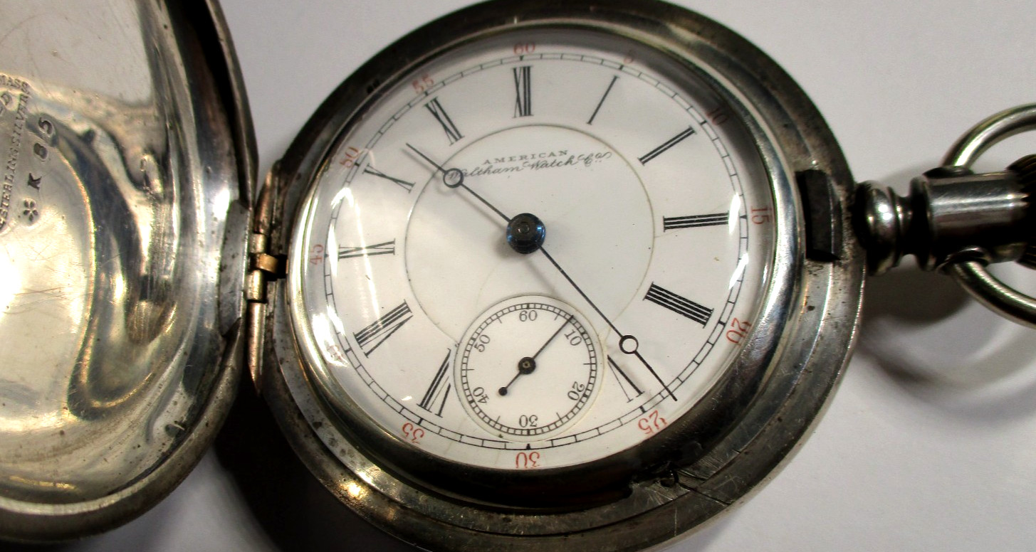Model 1883 Crescent St., 18s, 15j Hunting Pocket Watch, runs well