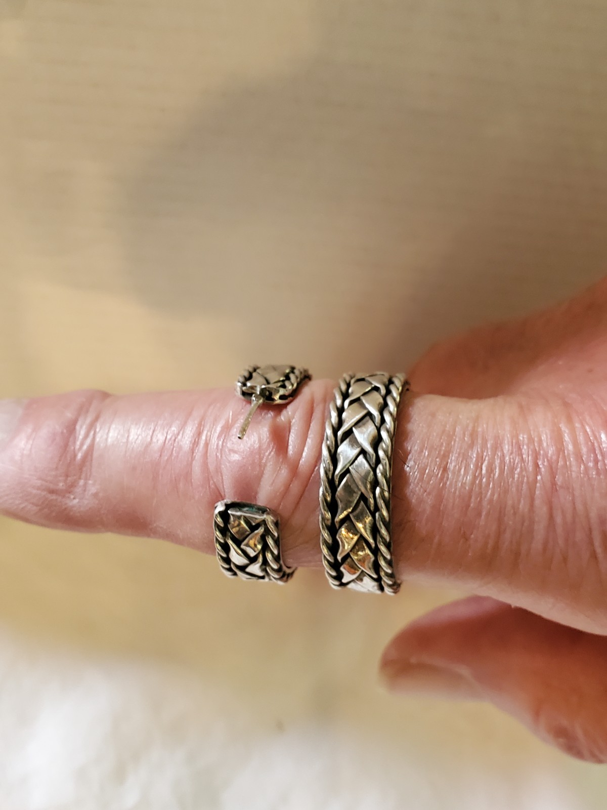 Mexican solid silver 925 basket weave hoop errings