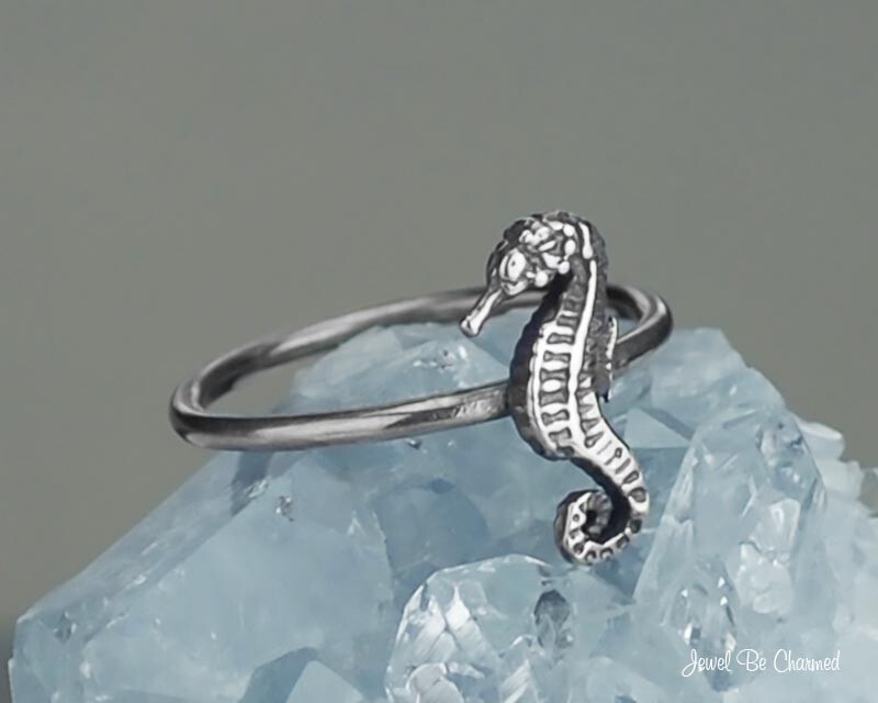 Sterling Silver Seahorse Ring Handmade Custom Sizes Available Solid .925