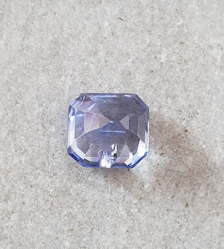 3.96Ct Flawless Octagon Cut Ceylon Cornflower Light Blue Sapphire Lab Grown Gems