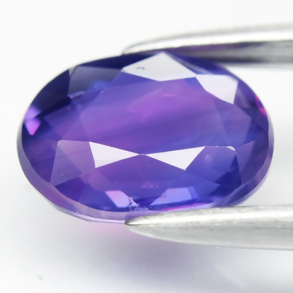 💎 1.12ct 6.5x5mm VS Oval Blue Purple Sapphire – Unheated, Mozambique Gem
