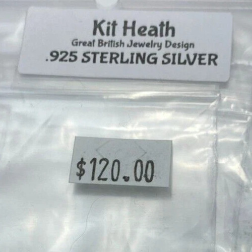 Kit Heath Ruthenium over Sterling Silver Signed Rokk Stud Earrings NWT Gift Box