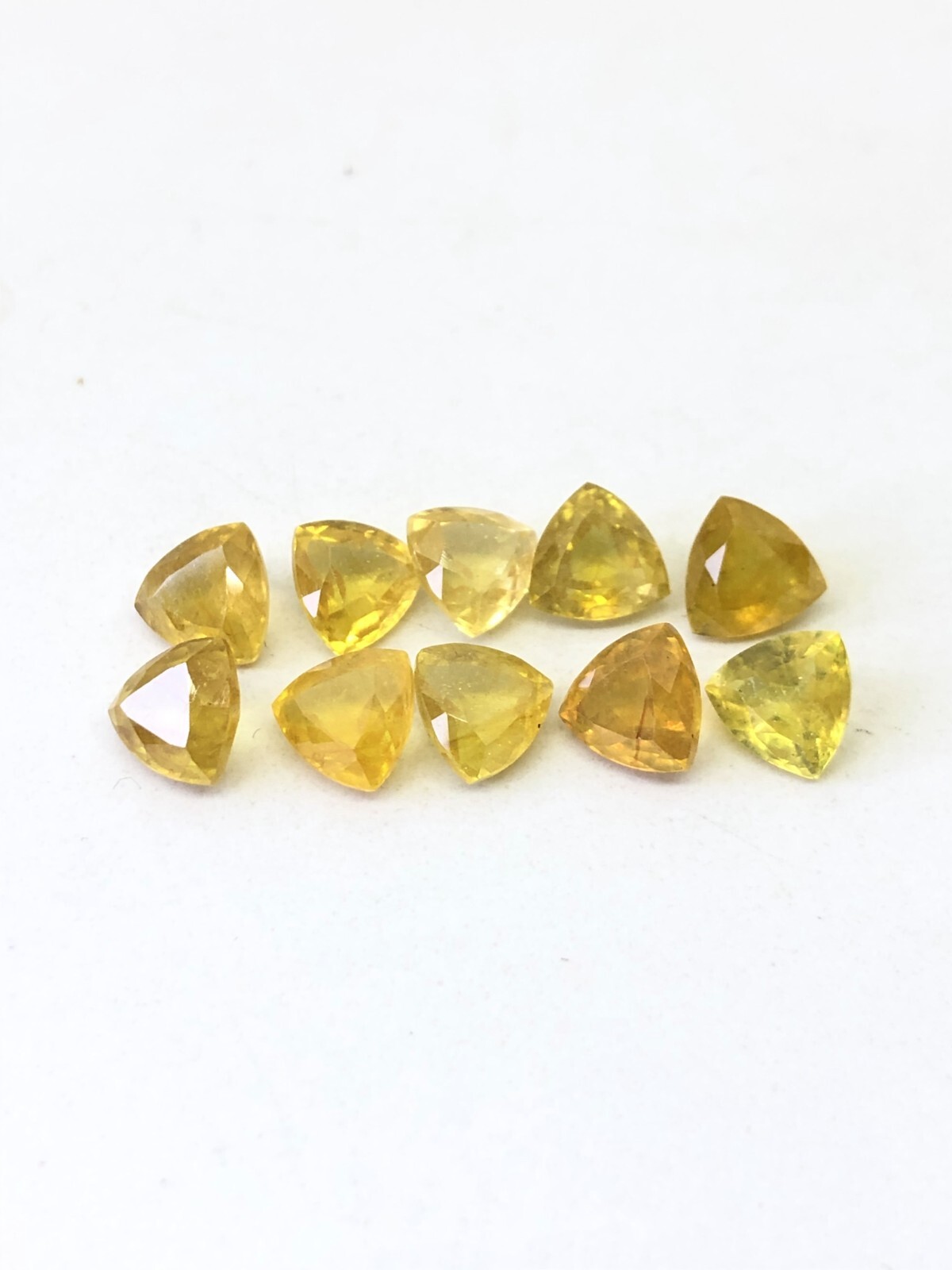 Yellow Sapphire Trillion Size 3mm, 4mm, 5mm, 6mm, 7mm, 8mm, 9mm, 10mm, 11mm & 12