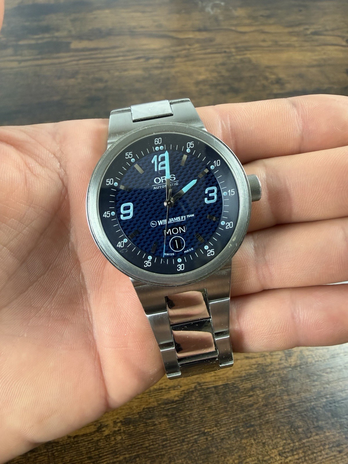 ORIS WILLIAMS F1 team 7560 DAYDATE 40mm Steel Blue Dial Automatic Mens Watch