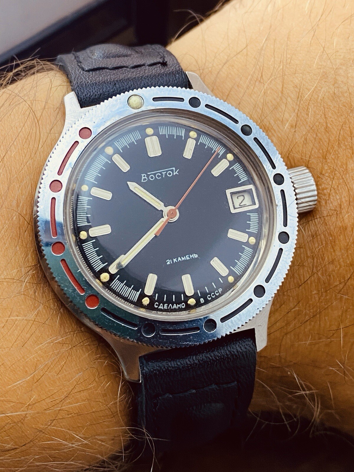 ☭ NOS Watch Vostok 2416Б Amphibian 21 J Diver Soviet USSR Vintage SERVICED #6518