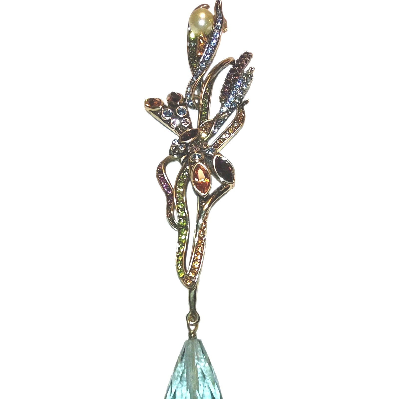 Heidi Daus Dragonfly Pendant Necklace Pink Beads Wedding Travel Luck Passion