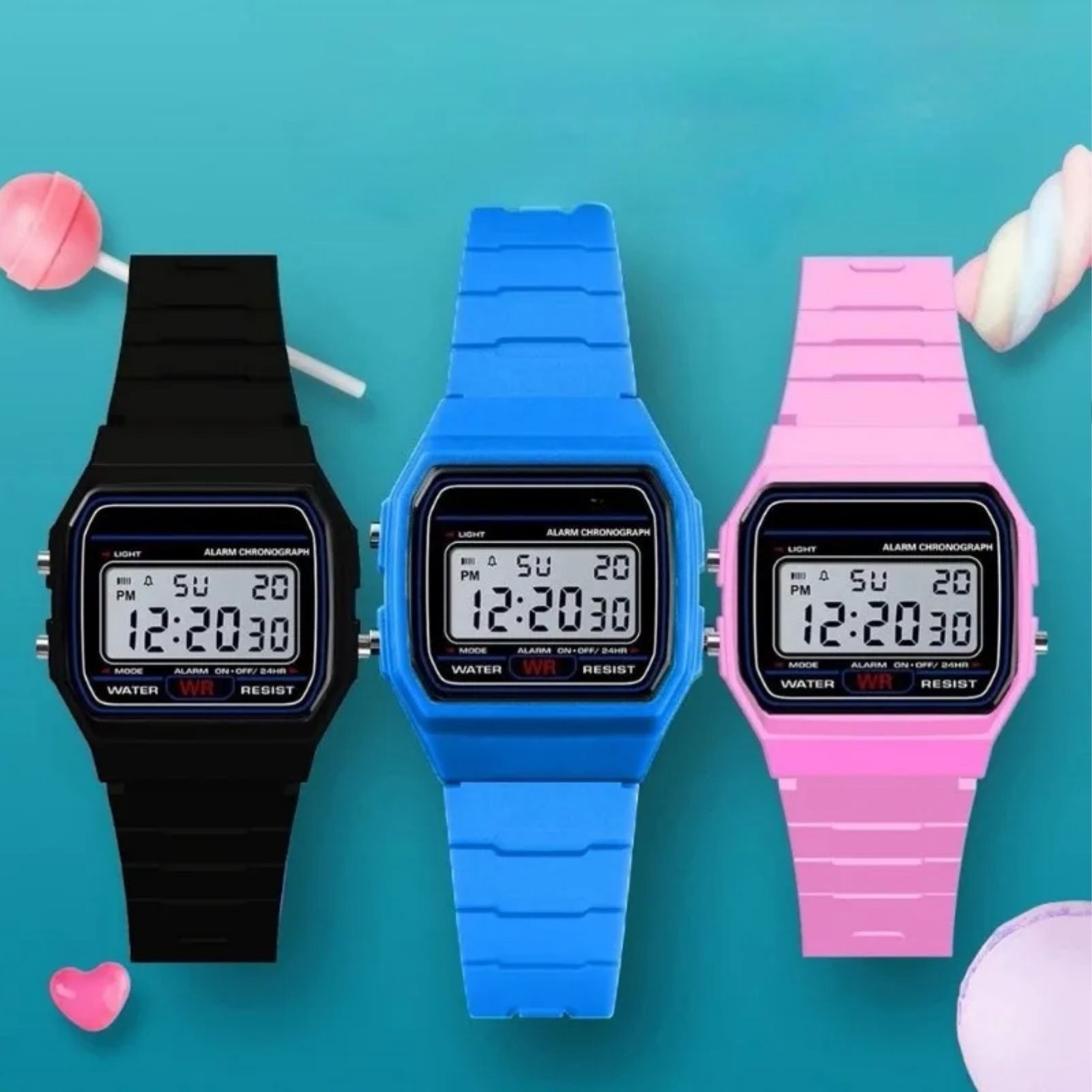 F 91W Classic Digital Resin Strap Watch Stopwatch Chronograph Sport Unisex Men
