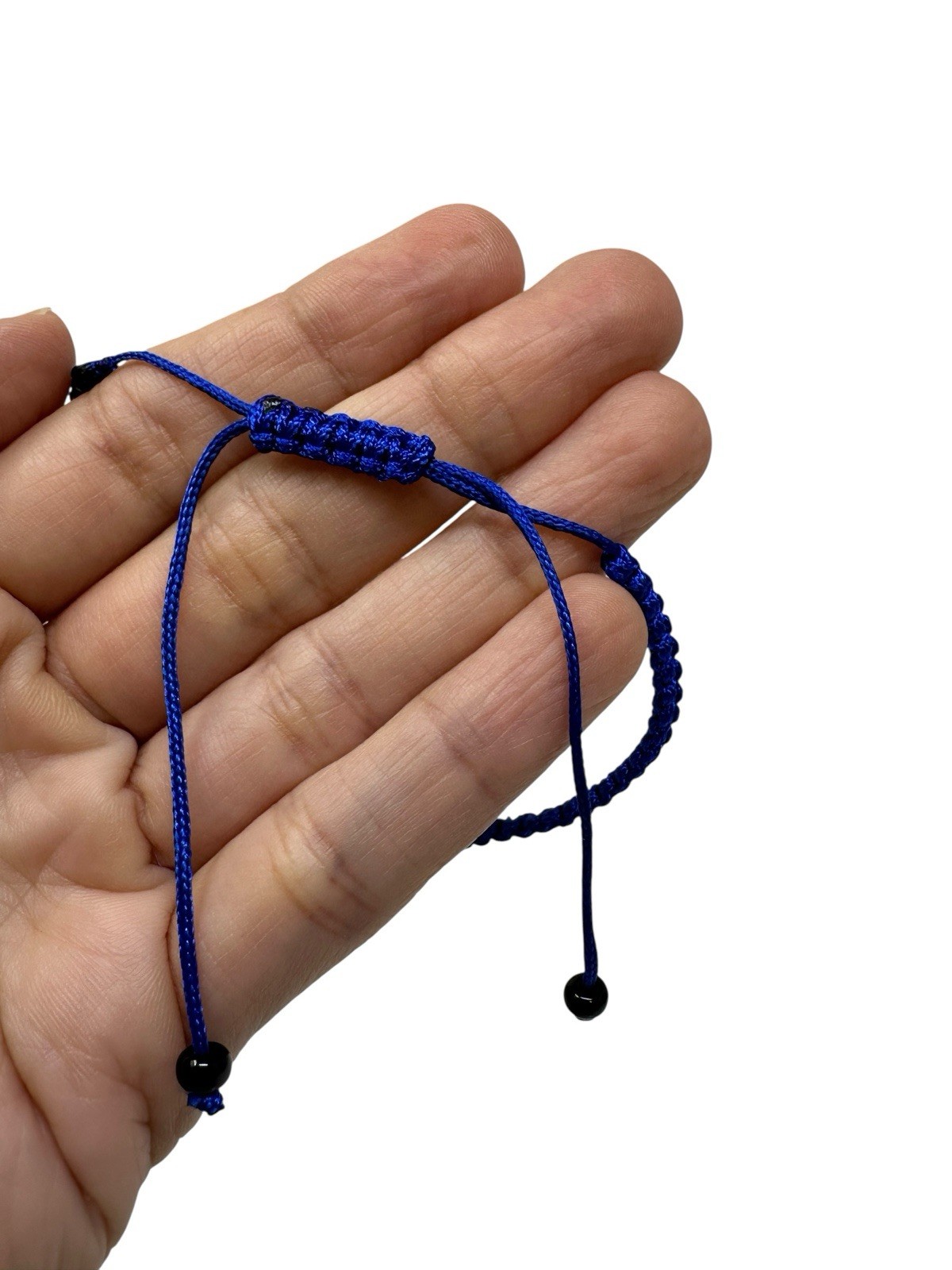 Evil Eye Blue Macrame Bracelet Adjustable 5-10” Anklet | Oceanica Jewelry