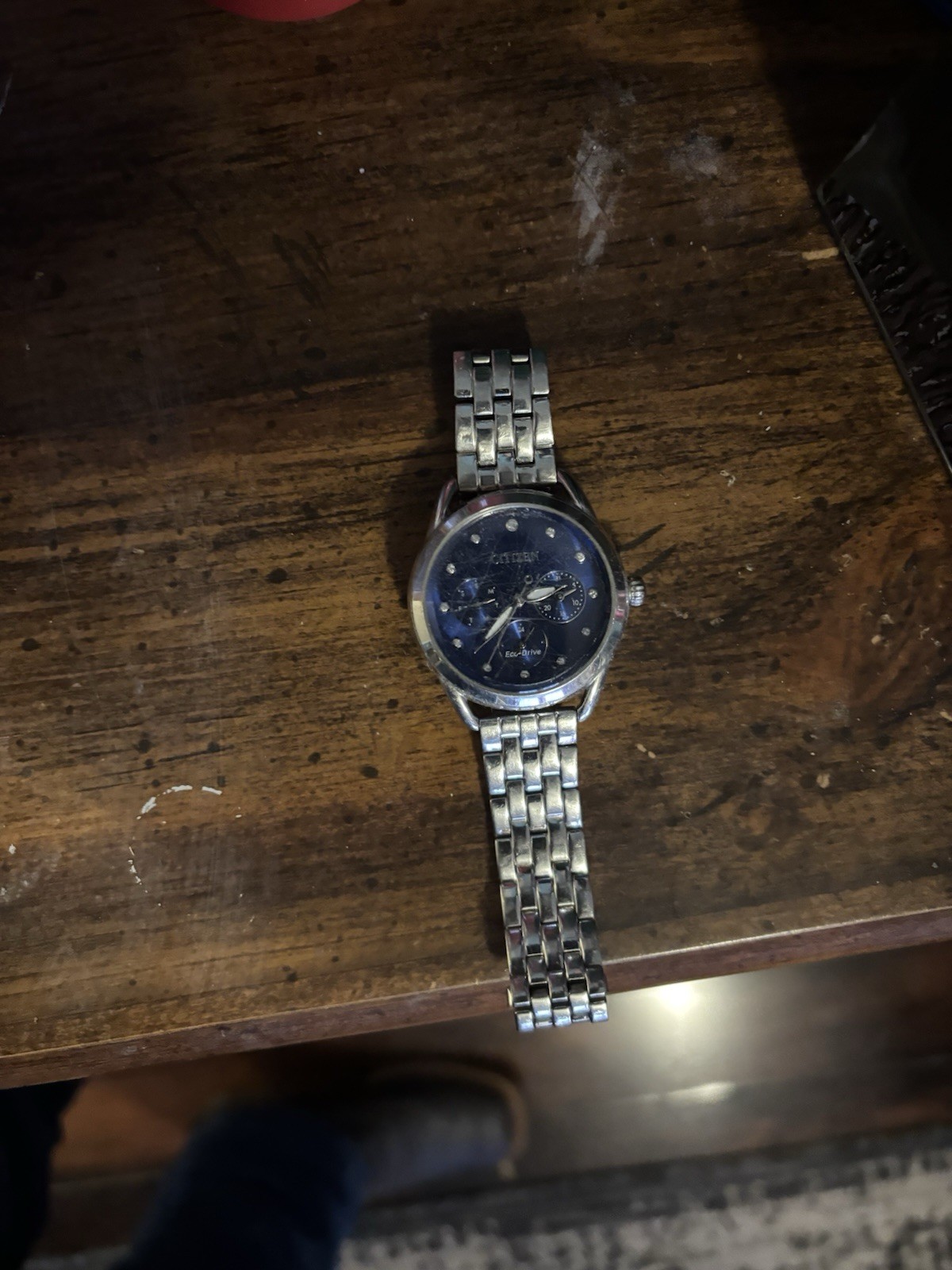 Citizen Eco-Drive Men’s Blue Dial Stainless Bracelet Quartz Day 50m Watch