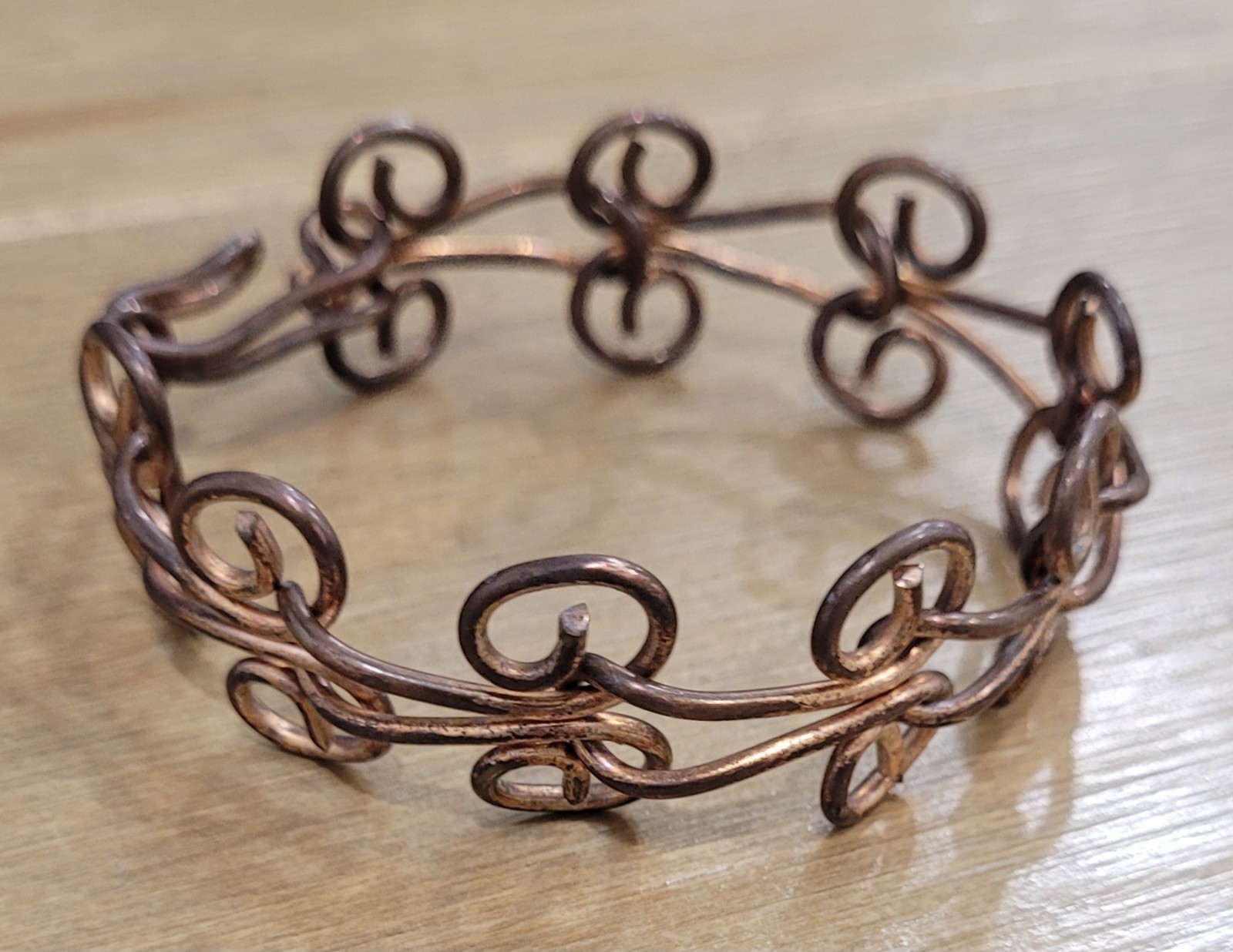 Spiral Bracelet Copper Alloy Metal Swirl