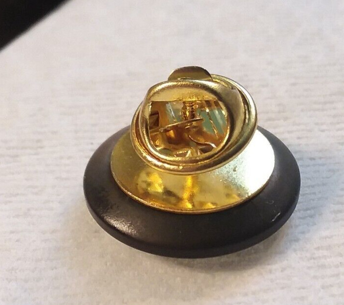 15mm Lapel/Hat Pin With Antique Floral Brass Stamping 02-01-2023
