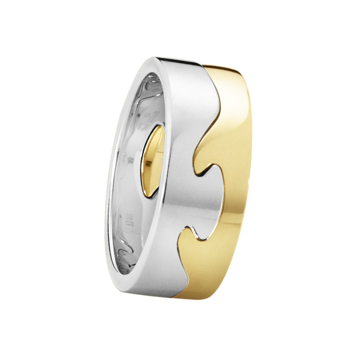 Georg Jensen. Fusion 2-piece Ring – 18k White & Yellow Gold.
