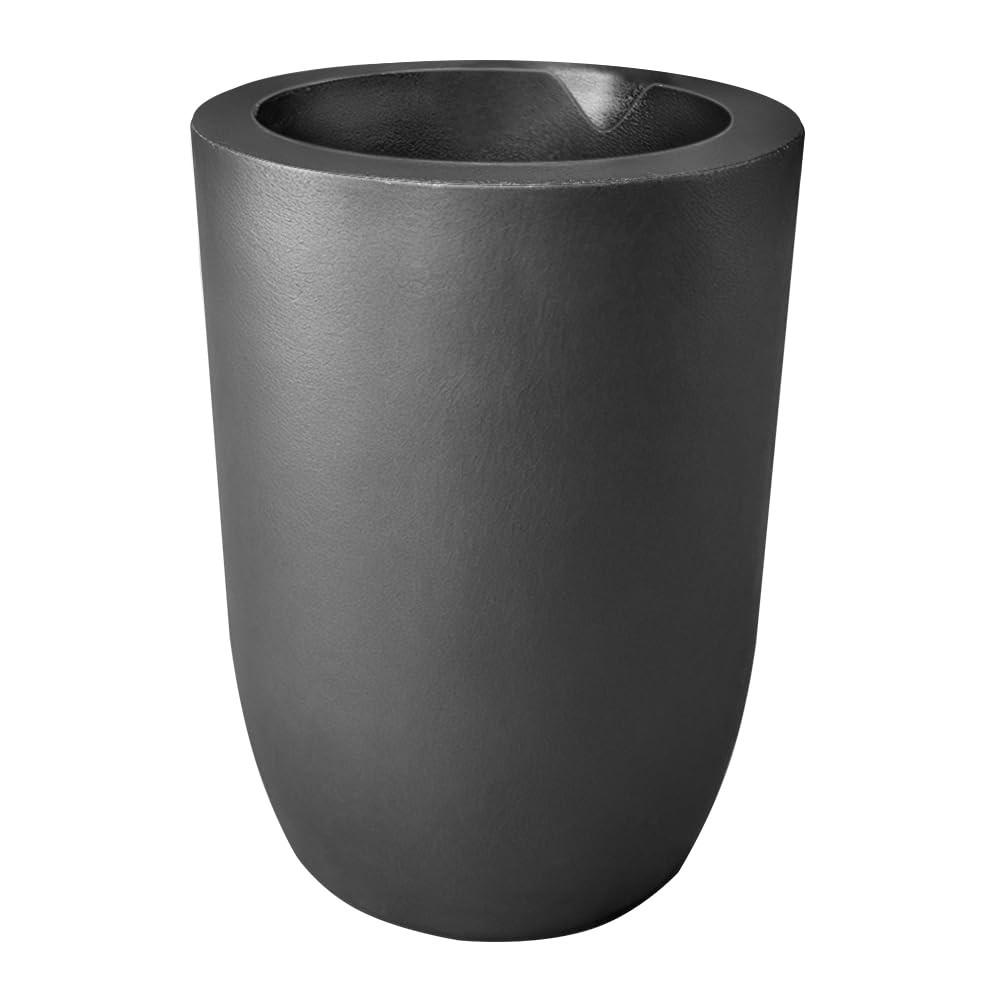 Nelyrho 6kg Premium Graphite Crucible, Silicon Carbide Clay #6-6KG, Black