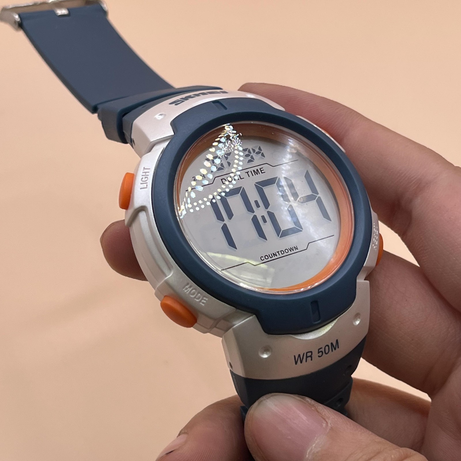 SKMEI Digital Sport Watch WR 50M Dual Time Countdown Blue 2304 Silicone