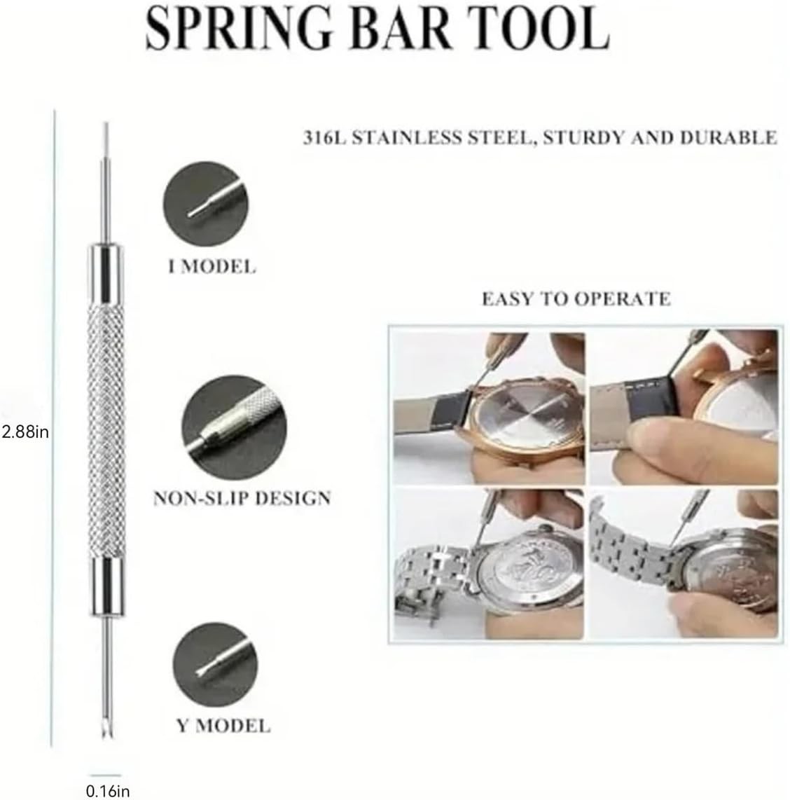 Professional Watch Link Removal Kit – Easy Sizing Tool for All Watch Types
