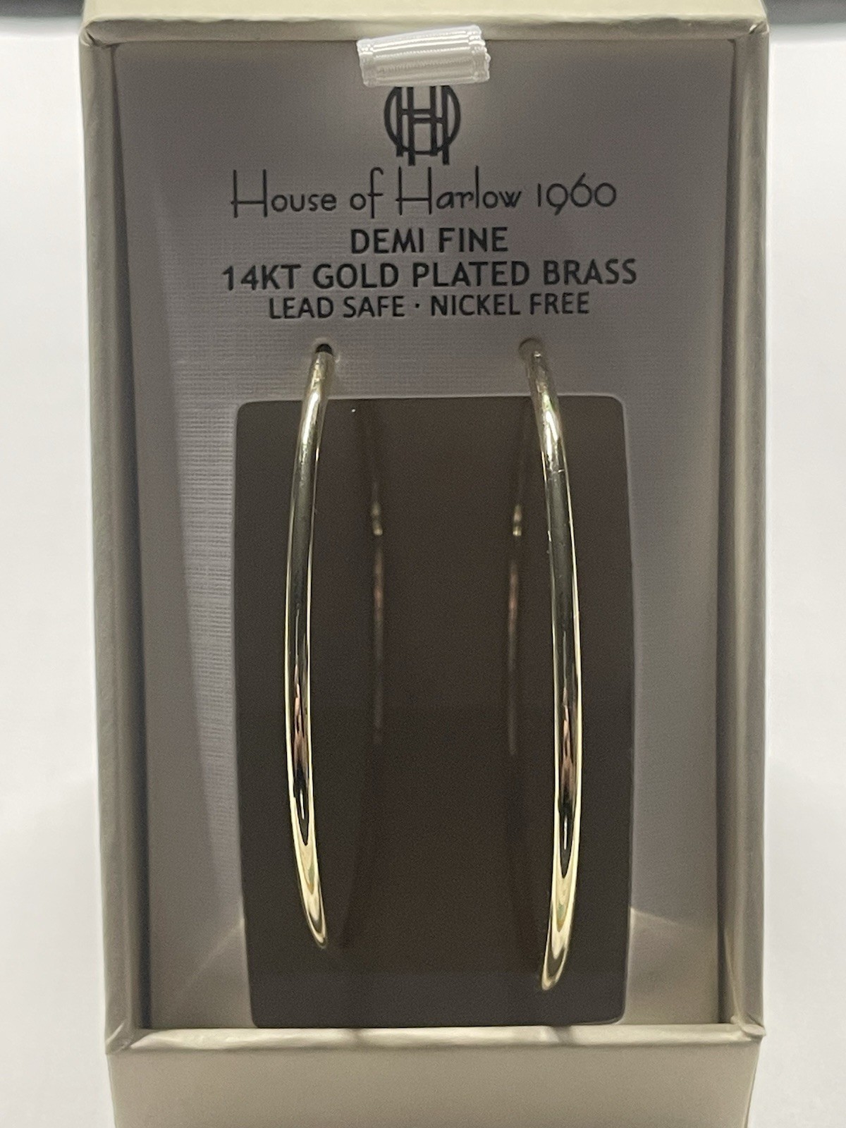 House Of Harlow 1960 Gold Thin Hoops NEW