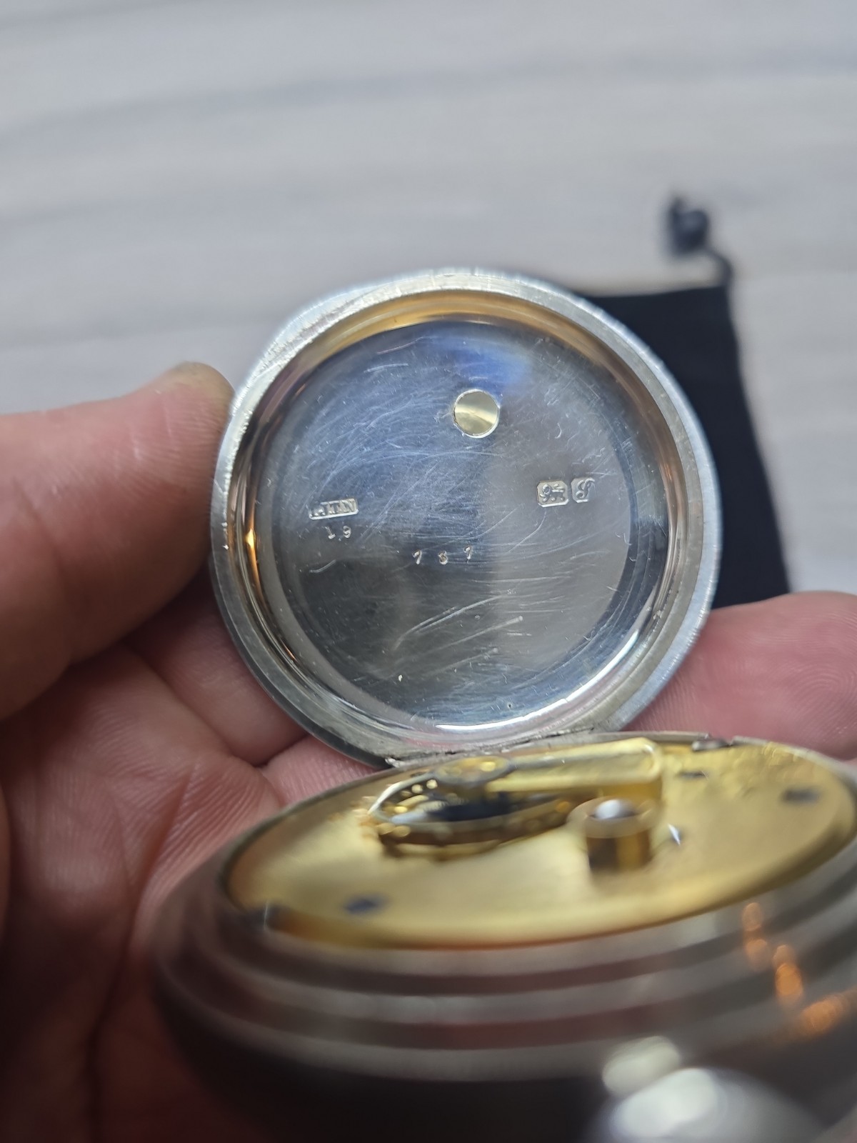Solid Silver Cased American Waltham USA Traveler Pocket Watch 5cm Working