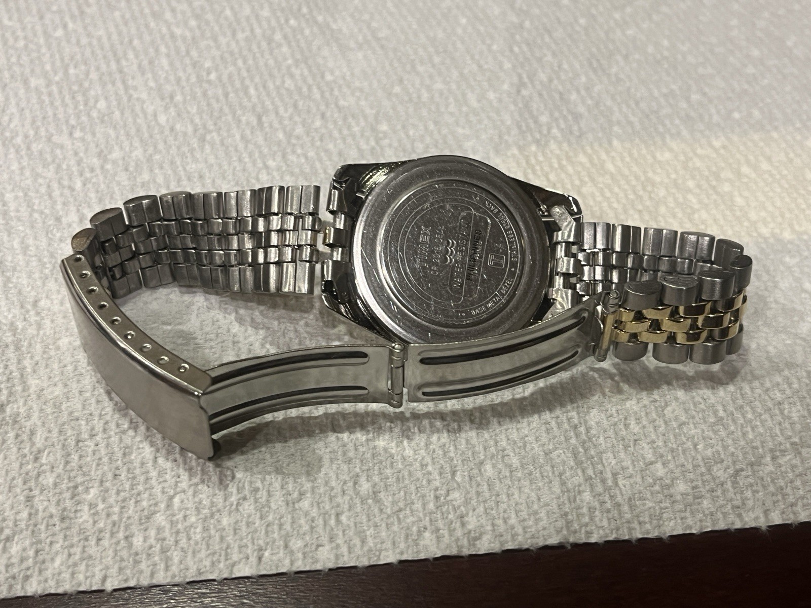 Timex Indiglo Day Date Gold Tone Fluted Bezel Walmart 10 Years Associate Watch