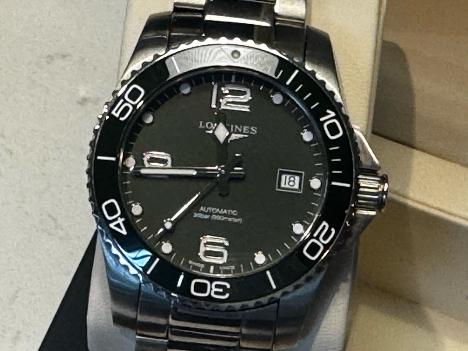 Longines Hydroconquest Automatic Green 41 mm L37814069. IN AMAZING SHAPE!