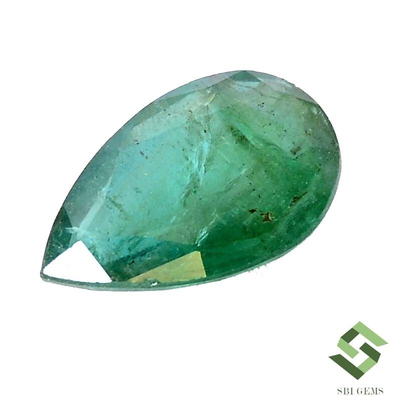 15.50×9.50 mm Certified Natural Emerald Pear Cut 5.37 CTS Untreated Loose Gems