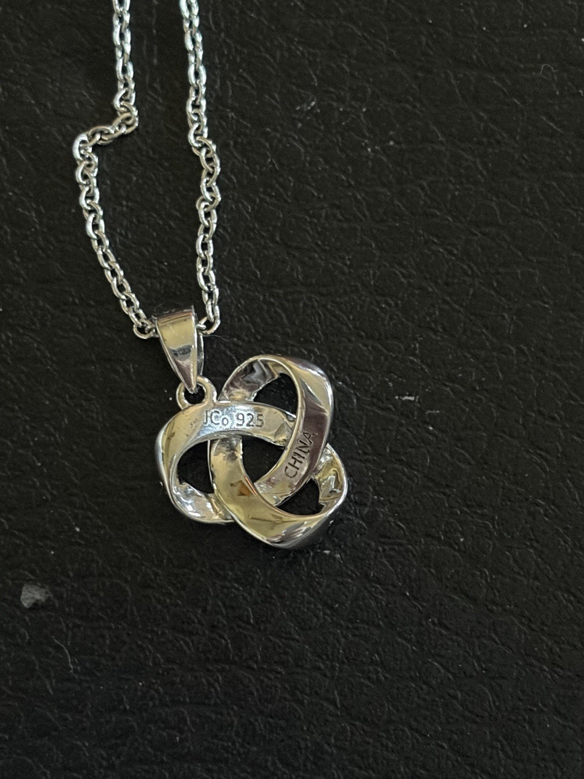 Women’s Forever Infinity Love Knot Sterling Silver Pendant Necklace.