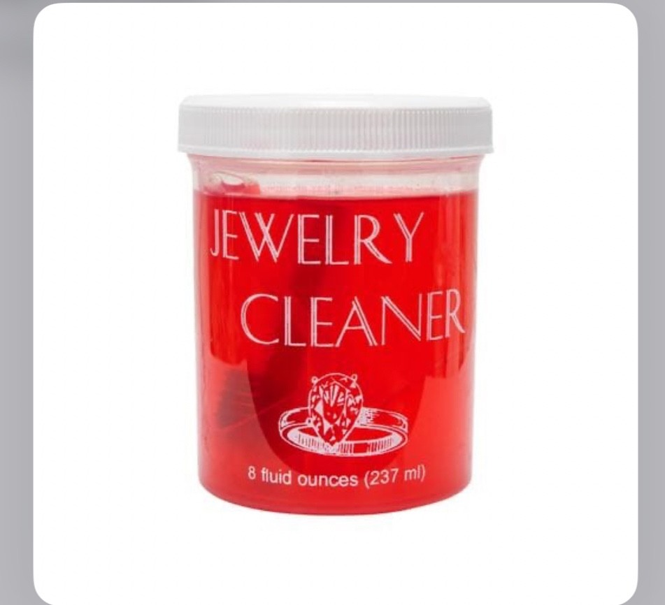 Jewelry Cleaner 8 oz with Basket & Brush for Gold, Platinum, Diamonds & Stones