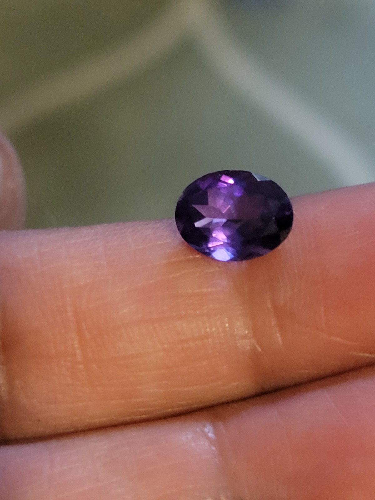 33 Year Jtv Purple Blue Oval Loose Amethyst Gem