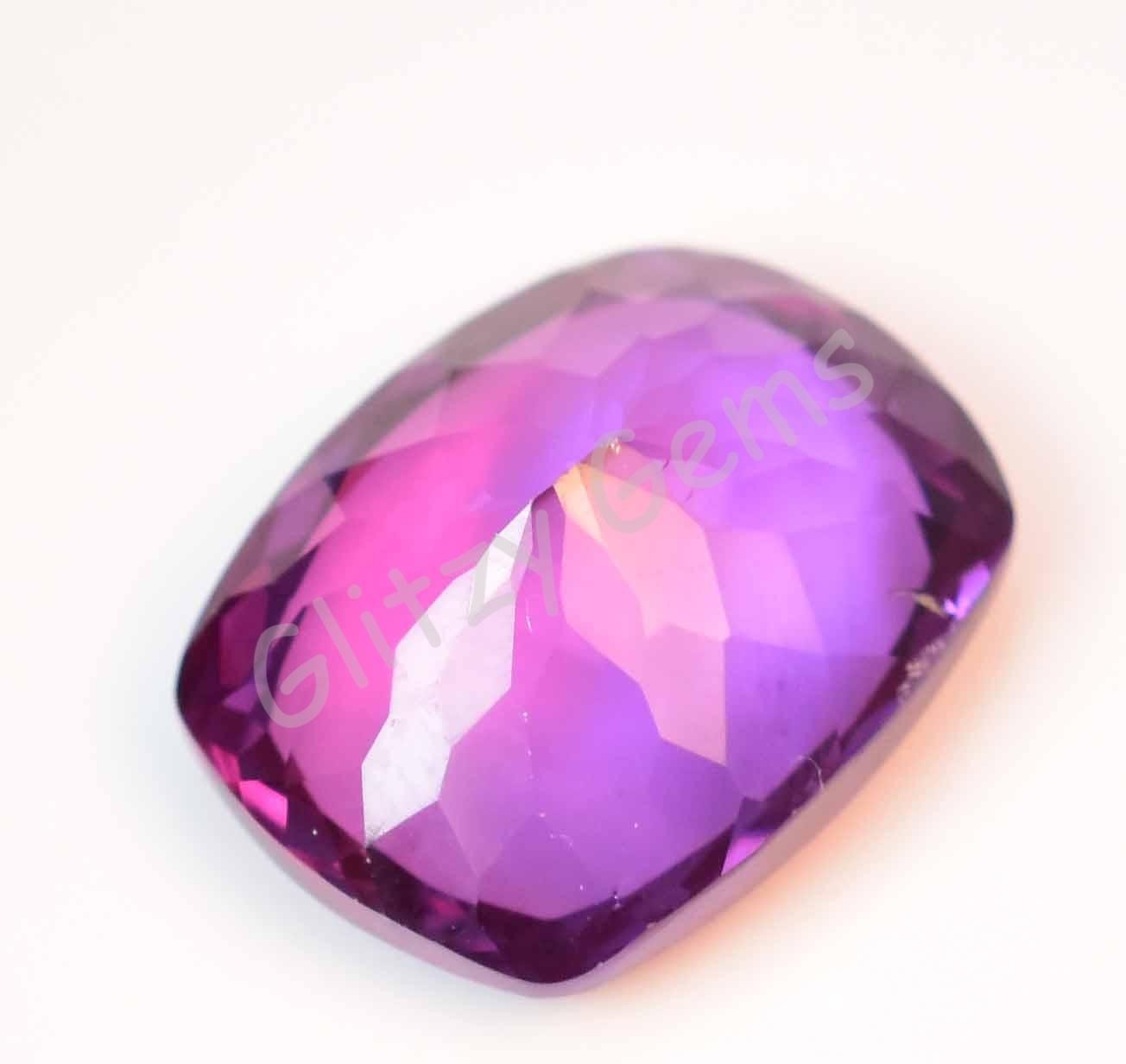 11.70 Ct Natural Color Change Alexandrite Cushion Certified Flawless Loose Gem