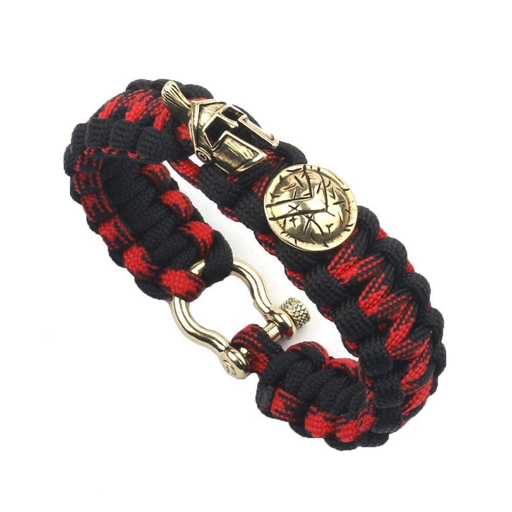 Outdoor Survival Spartan Paracord Rope Helmet Handmade Bracelets For Men