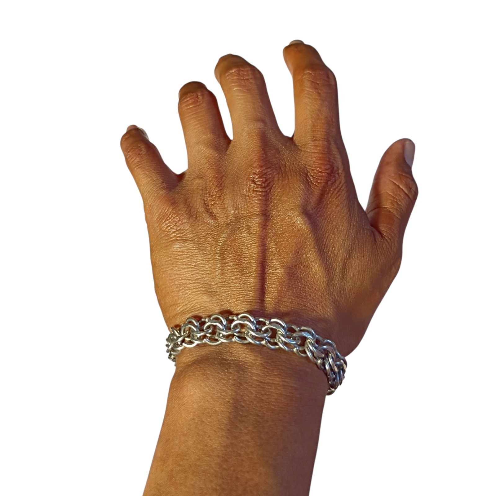 Sterling Silver Mid Century 1960s Multi-Link Charm Bracelet