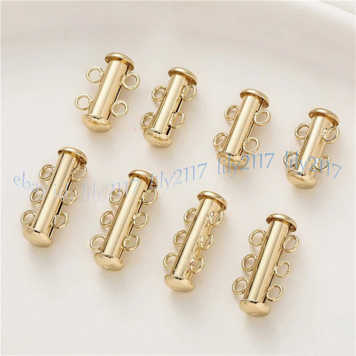 Multi-layered Magnetic Slide Lock Tube Clasps Connector For Jewelry Making DIY