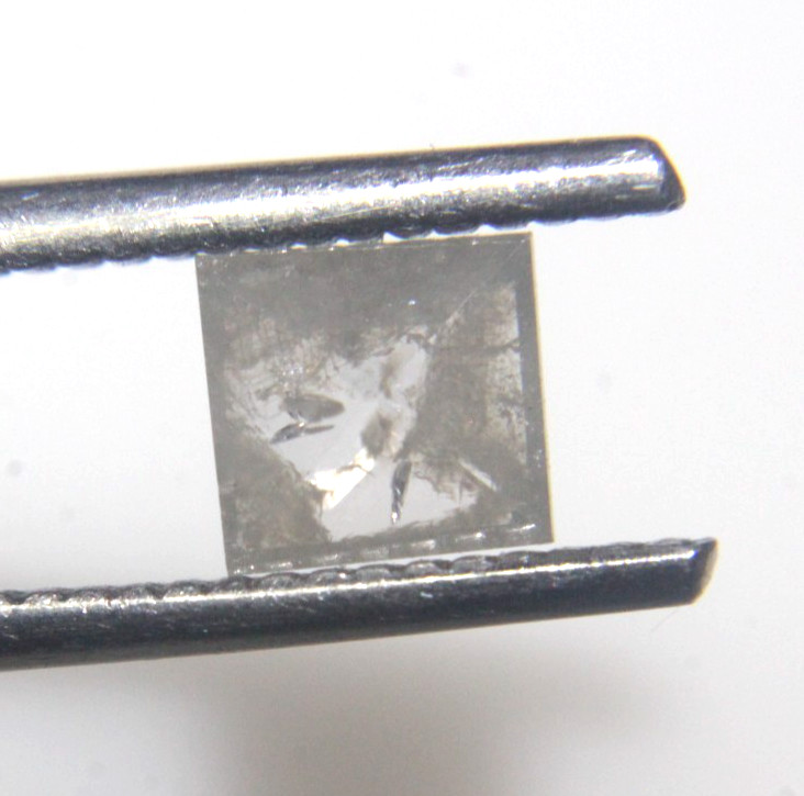 0.64Ct Natural Square Shape Gray White Color Roes Cut Diamond 5.54×5.30×1.83 MM